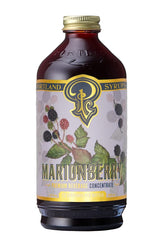 Portland Syrups Marionberry Syrup bottle, rich berry flavor for beverages and desserts.