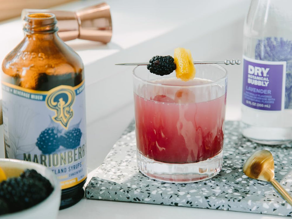 Portland Syrups Marionberry Syrup cocktail elevates drinks with fruit and herb notes.