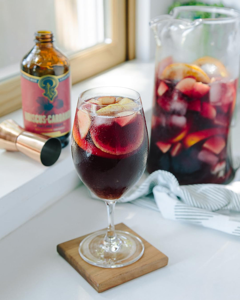 Portland Syrups mocktails tea and coffee uses with hibiscus cardamom