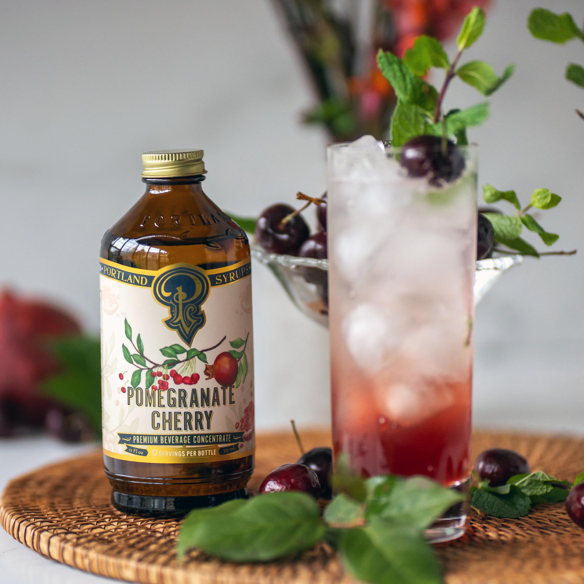 Pomegranate Cherry cocktail pour ready to elevate drinks