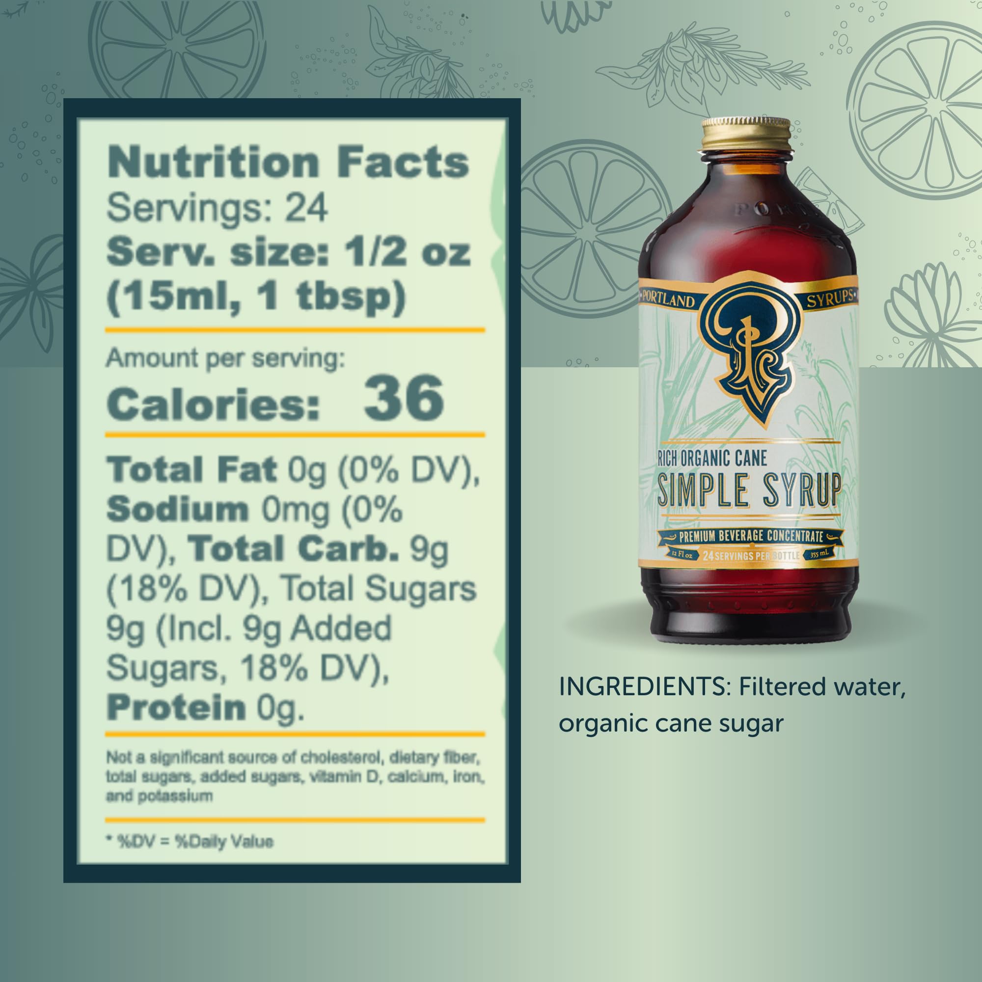 Portland Syrups simple syrup pour into glass enhances coffee and cocktails