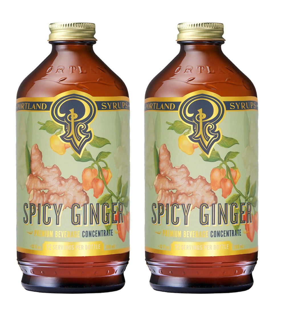 Portland Syrups Spicy Ginger Syrup bottle ready for bold cocktails.