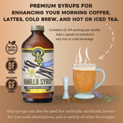 Portland Syrups Sugar-Free Vanilla Syrup add-in for cold brew to enhance creaminess and flavor.