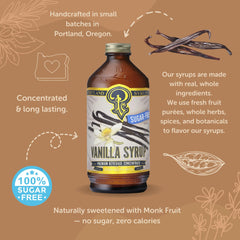 Portland Syrups Sugar-Free Vanilla Syrup in iced tea for a refined vanilla note without sugar.