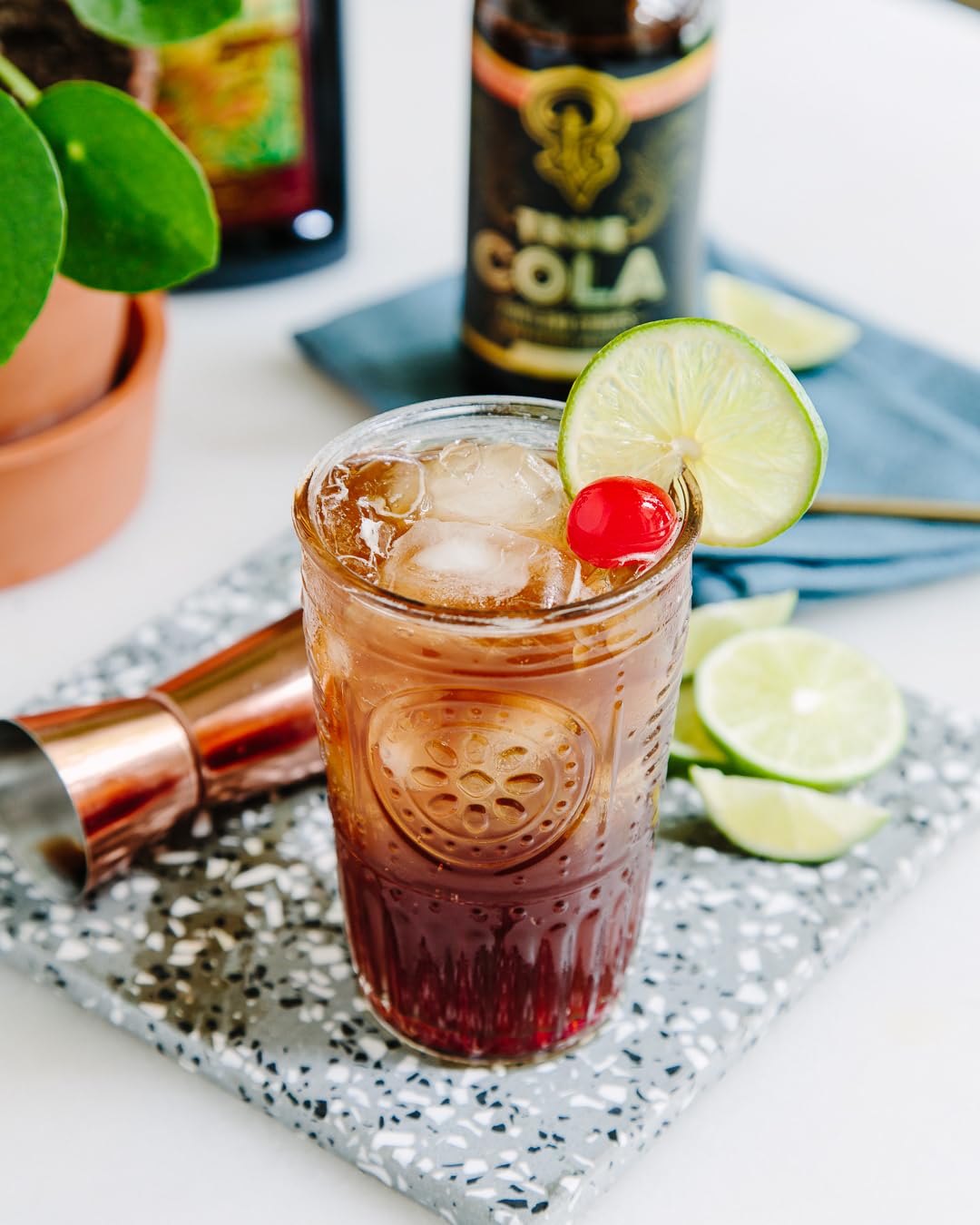 True Cola served in a glass with ice for mocktails
