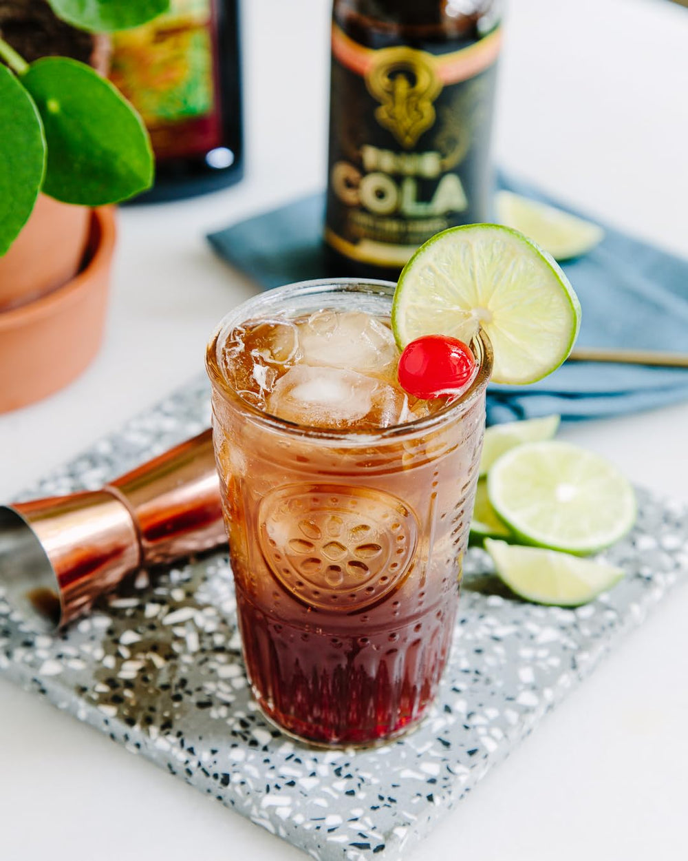 True Cola served in a glass with ice for mocktails