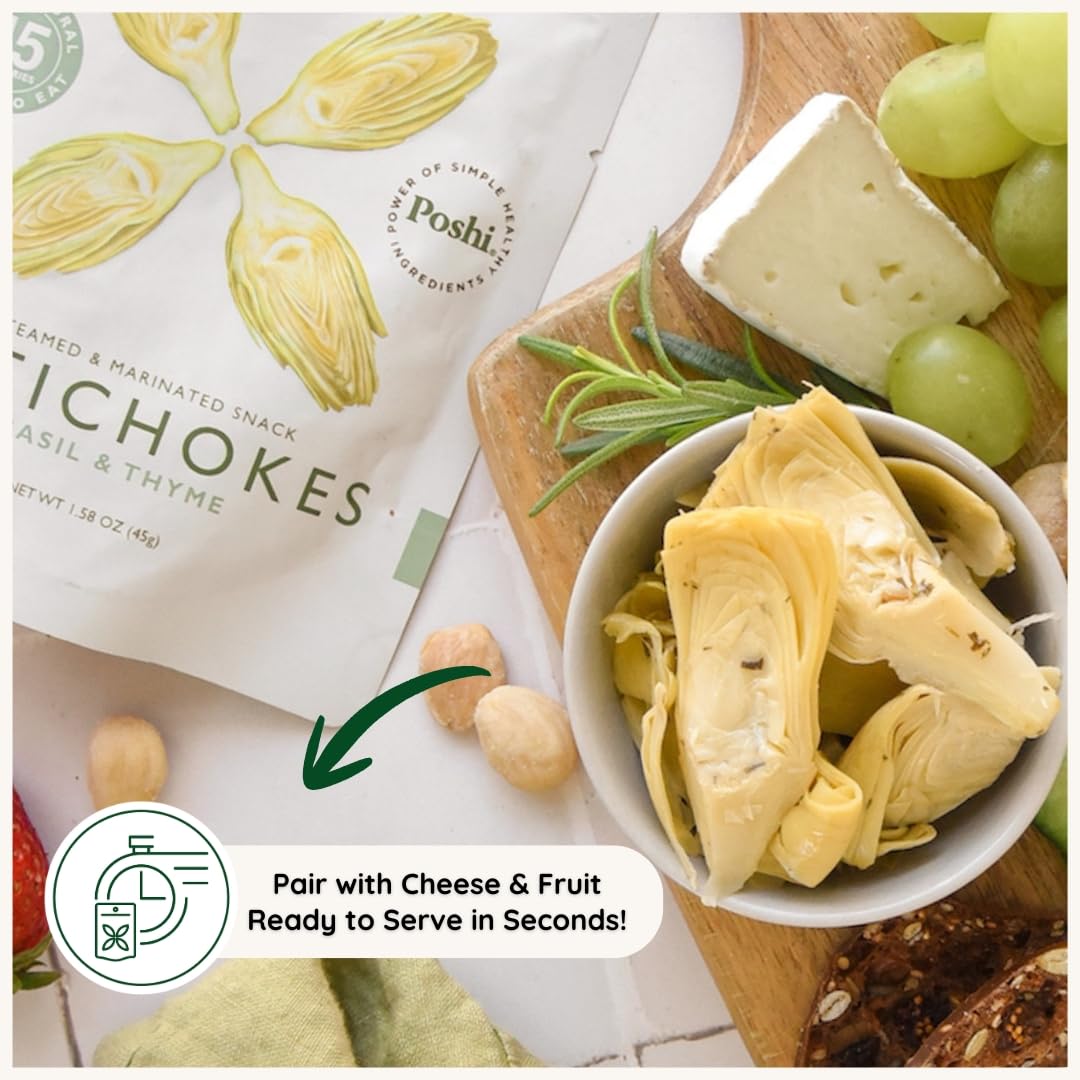 Poshi artichoke hearts ingredients list, simple and natural.