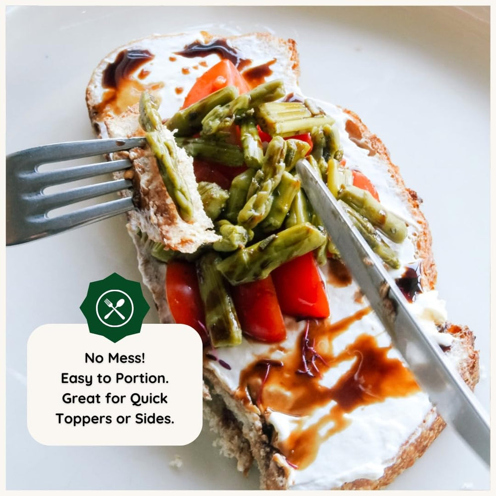 POSHI fully cooked vegetables, ready to enjoy straight from the pouch.