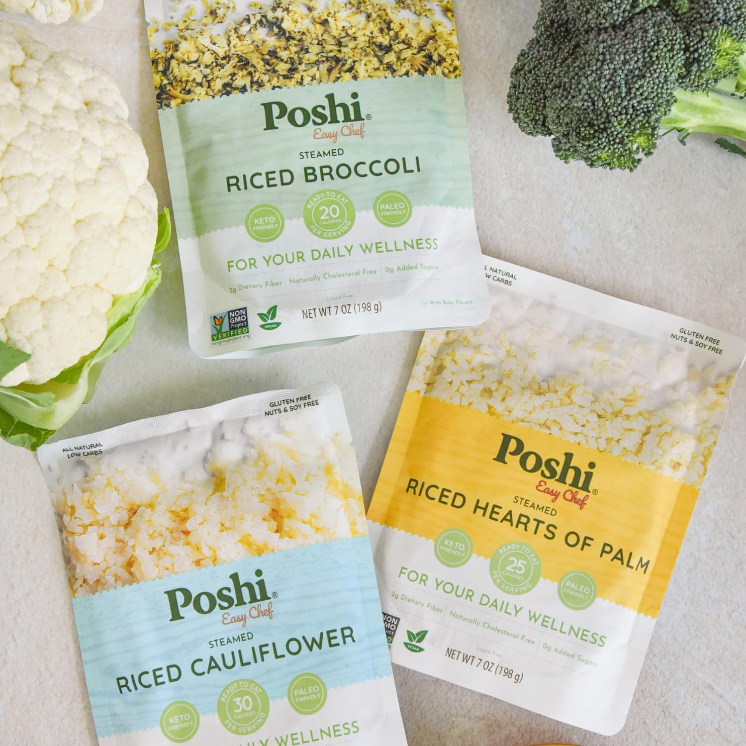 POSHI microwave-safe pouch makes fast meal prep easy.
