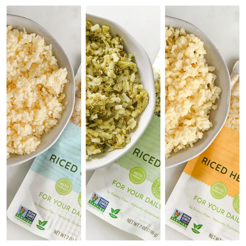 POSHI silky fluffy texture riced vegetables for satisfying meals.