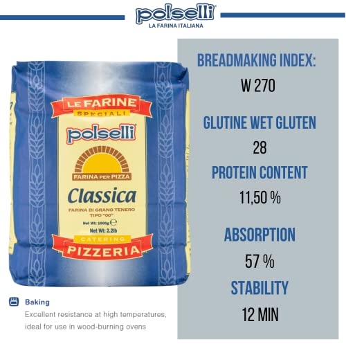 POLSELLI Classica flour bag close-up shows unbleached quality
