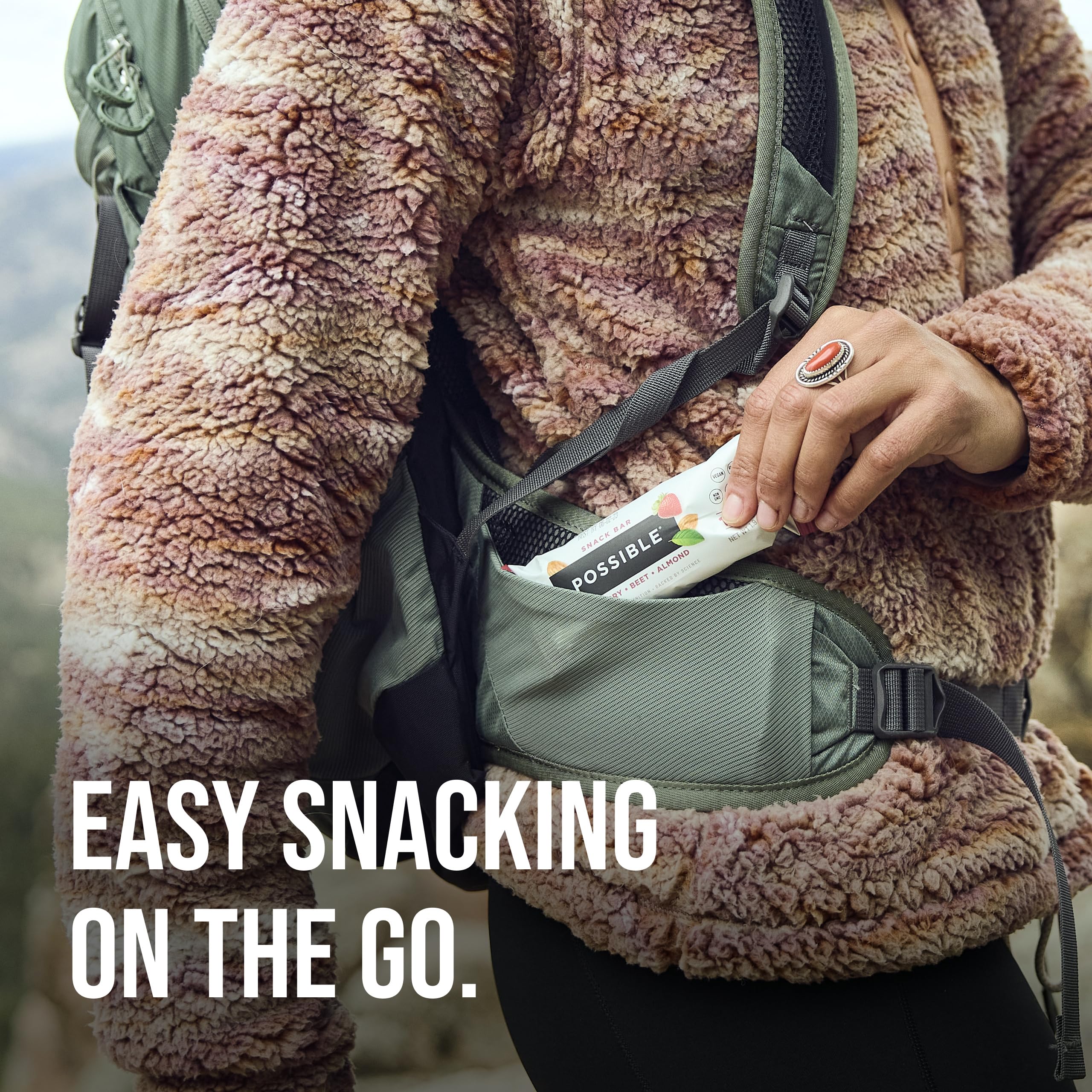 Possible Snack Bar non-dairy and gluten-free option for healthy snacking.