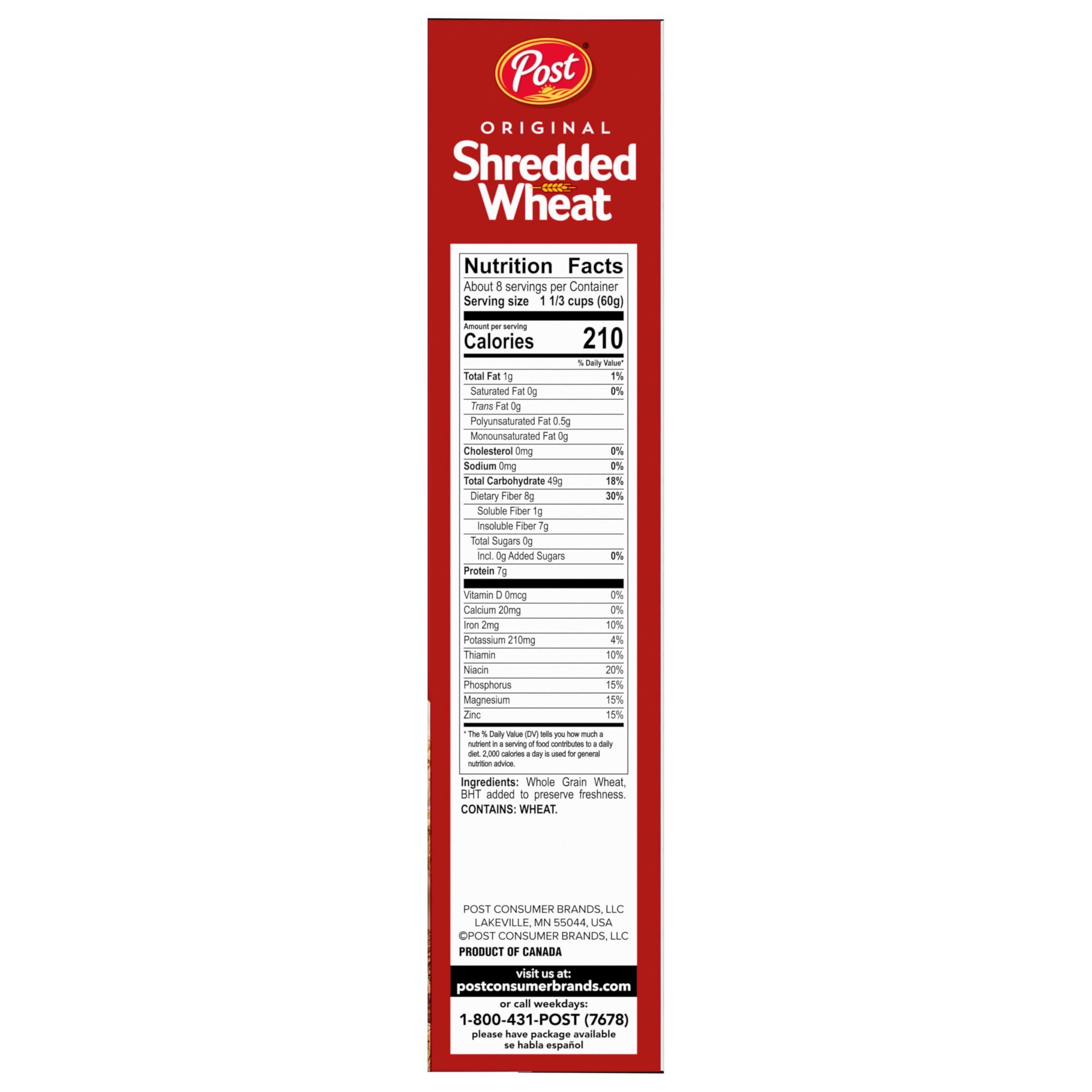 Post Original Shredded Wheat Non-GMO verification label