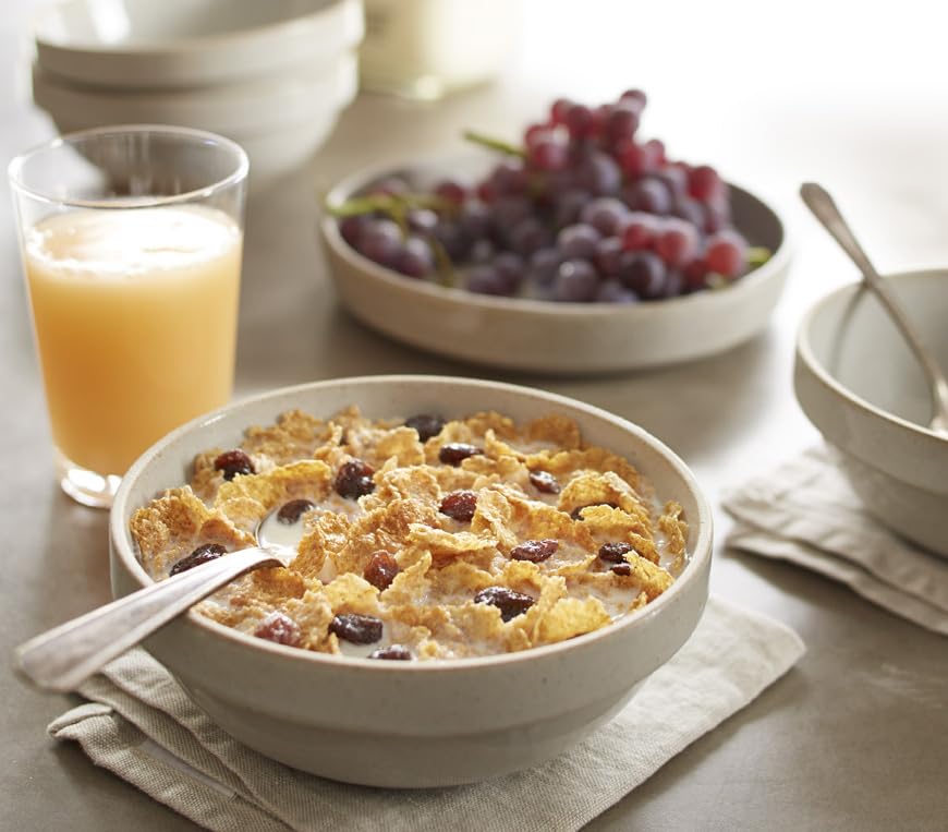 Post Raisin Bran kosher-certified packaging signals traditional, reliable cereal quality.