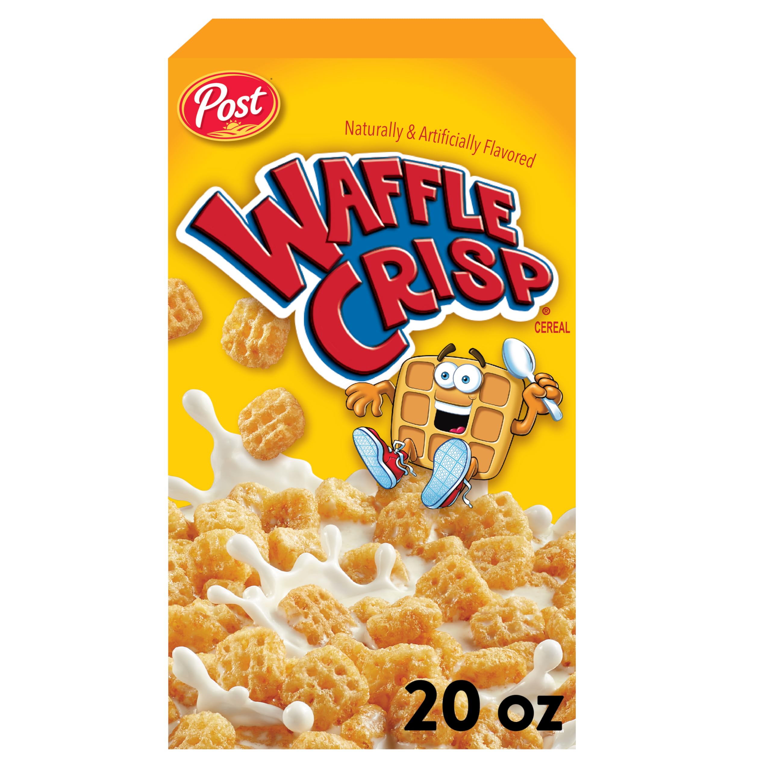 Post Waffle Crisp box on kitchen shelf evokes nostalgia and simple mornings.