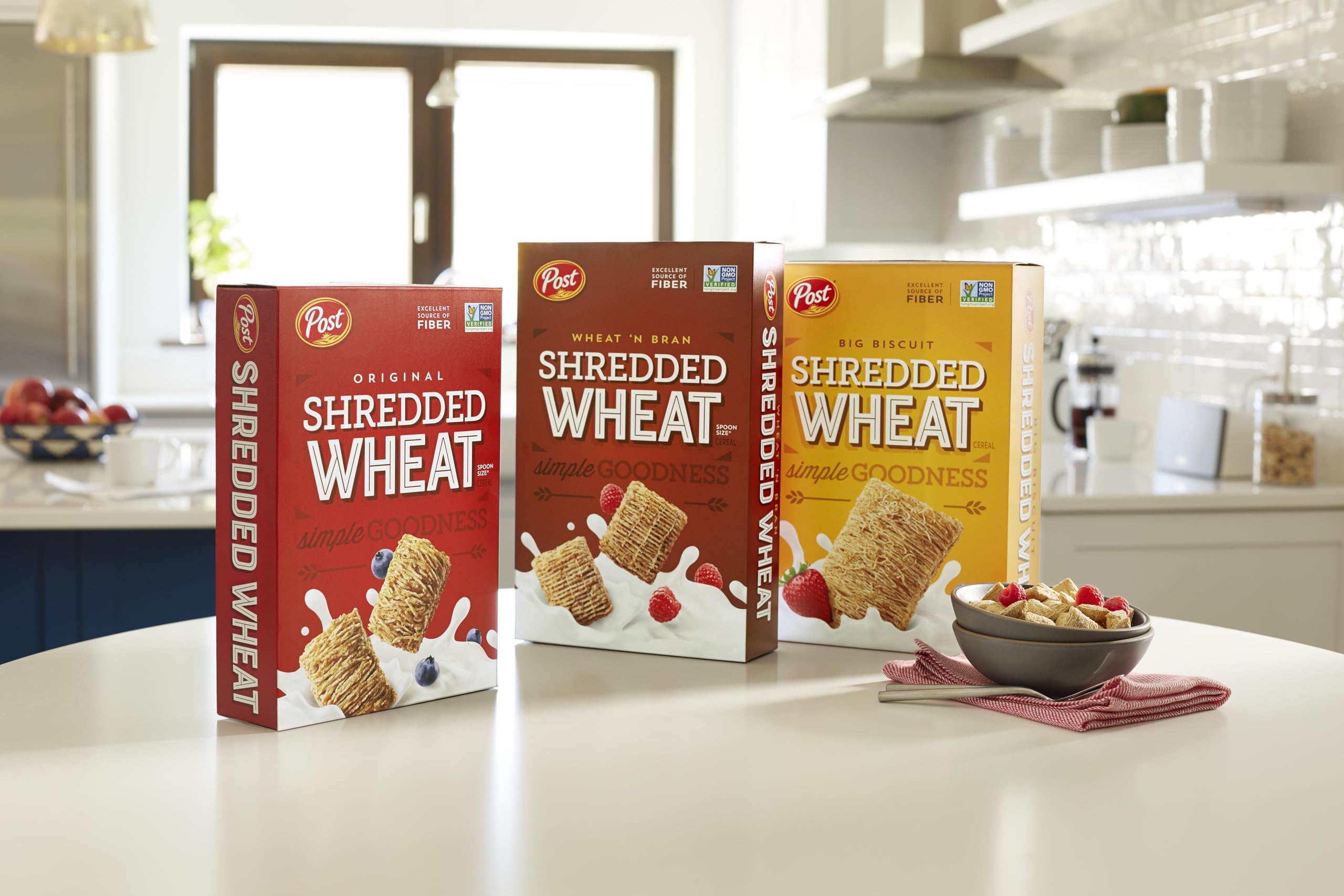 Post Wheat N Bran non-GMO badge signaling simple ingredients
