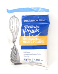 Potato Pearls Excel mashed potatoes packaging, 2-pack for batch prep