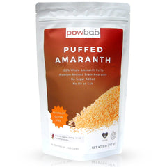 Powbab Puffed Amaranth bulk bag ready for pantry storage and easy use.