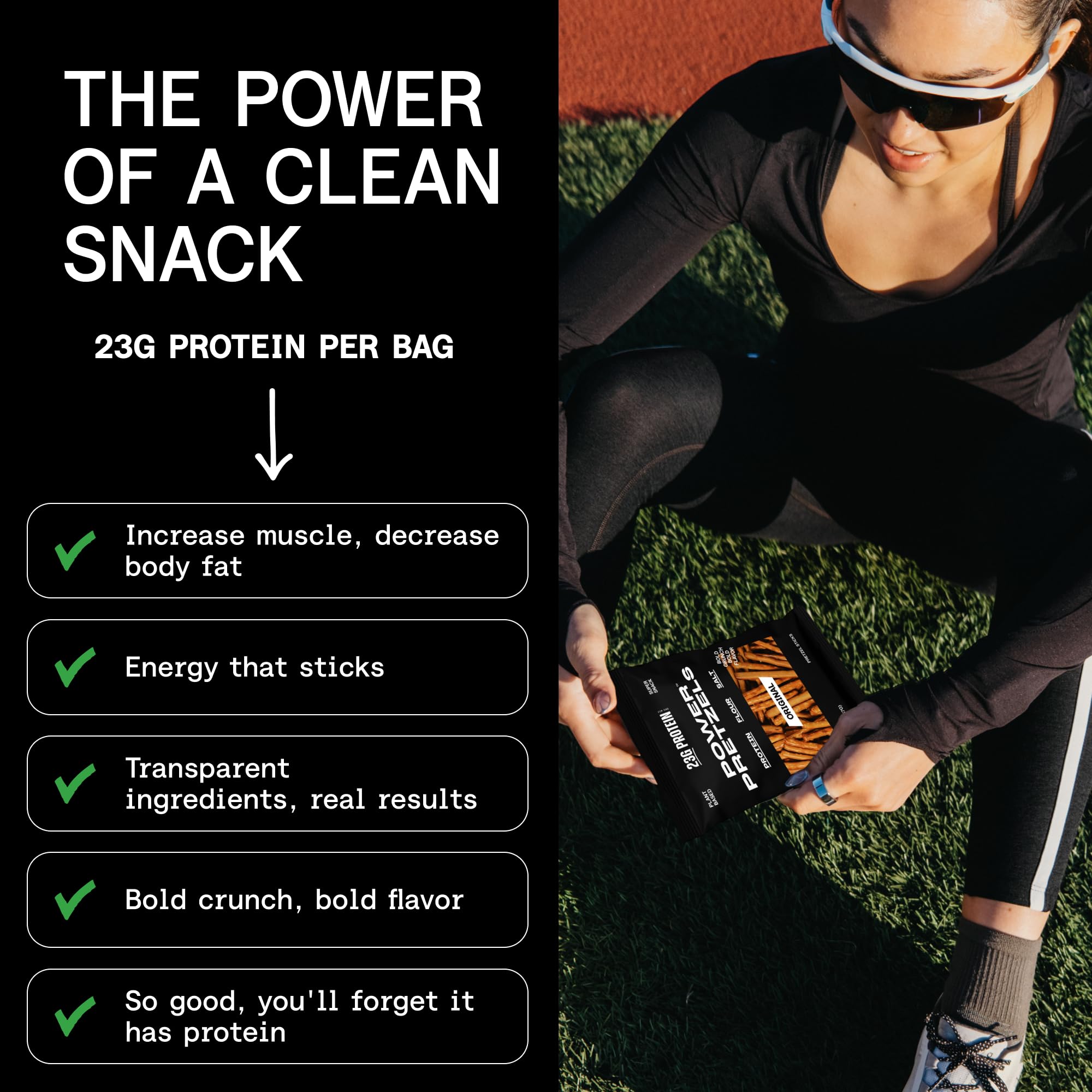 Power Pretzels crunchy texture makes a savory snack ideal for dipping or munching.