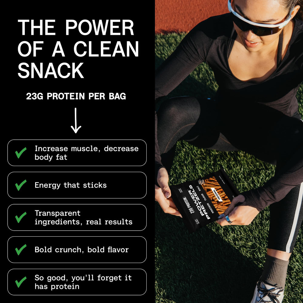 Power Pretzels crunchy texture makes a savory snack ideal for dipping or munching.