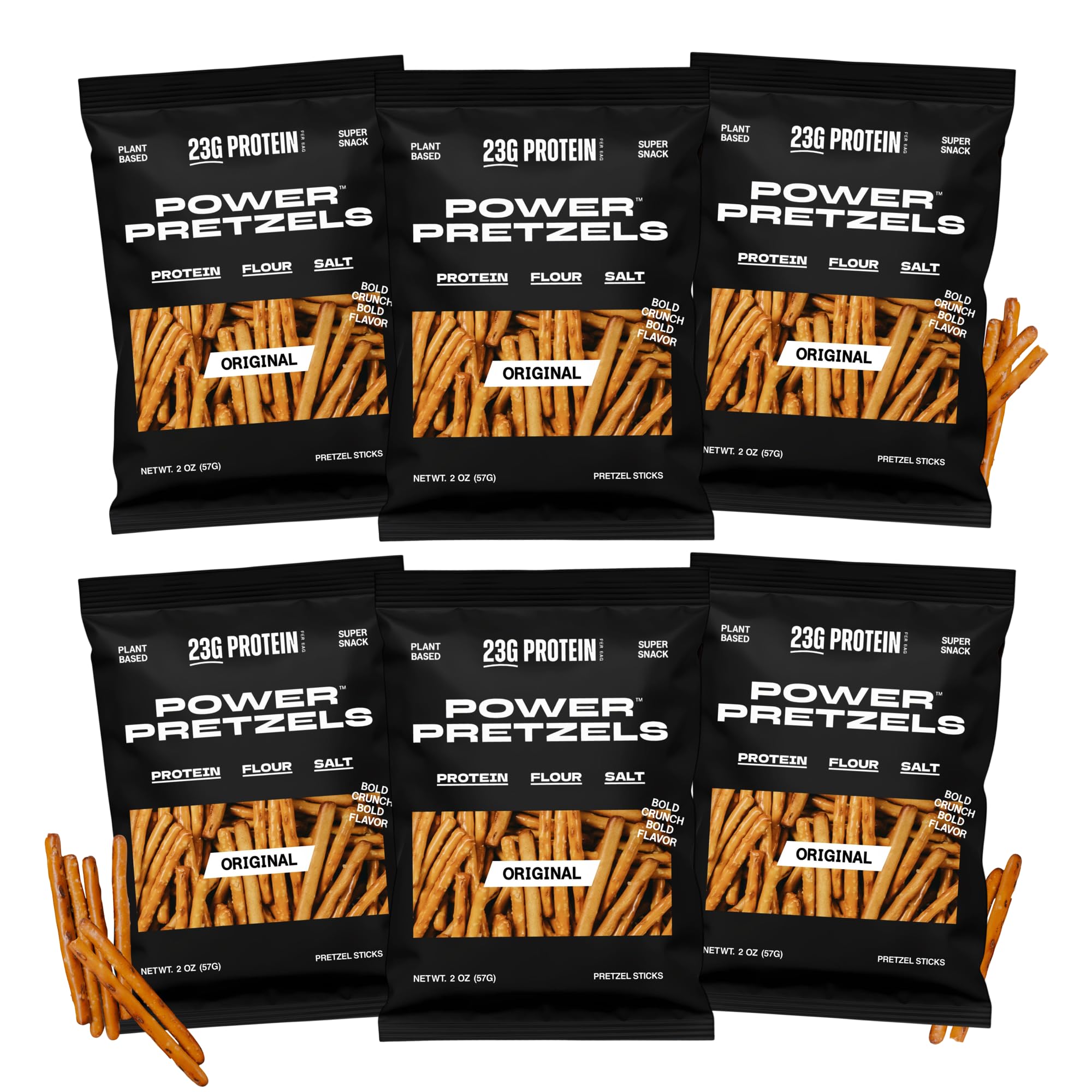 Power Pretzels high-protein pretzel sticks in a 2oz pack offer a satisfying protein boost.
