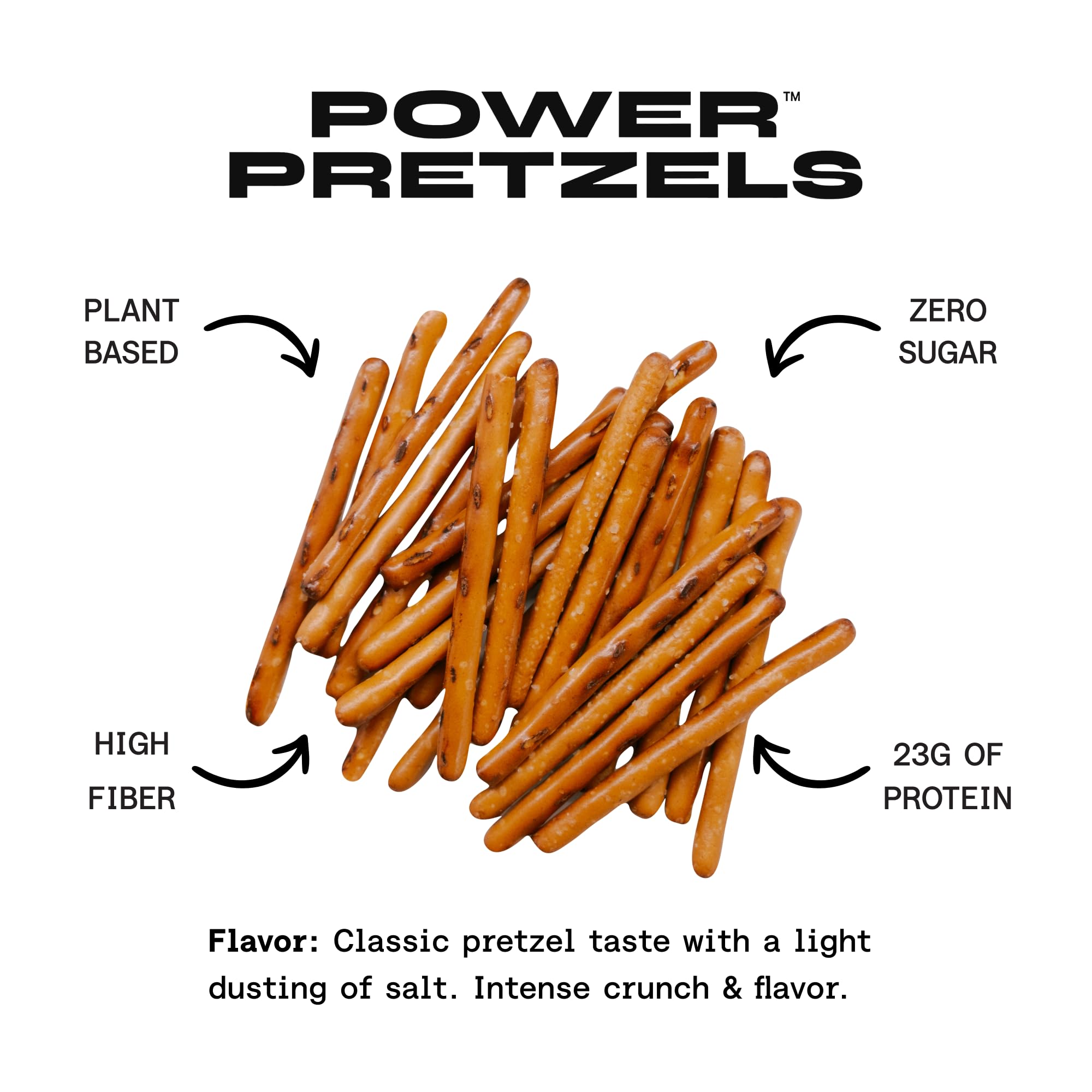 Power Pretzels six-pack packs portable protein for gym, work, or travel.