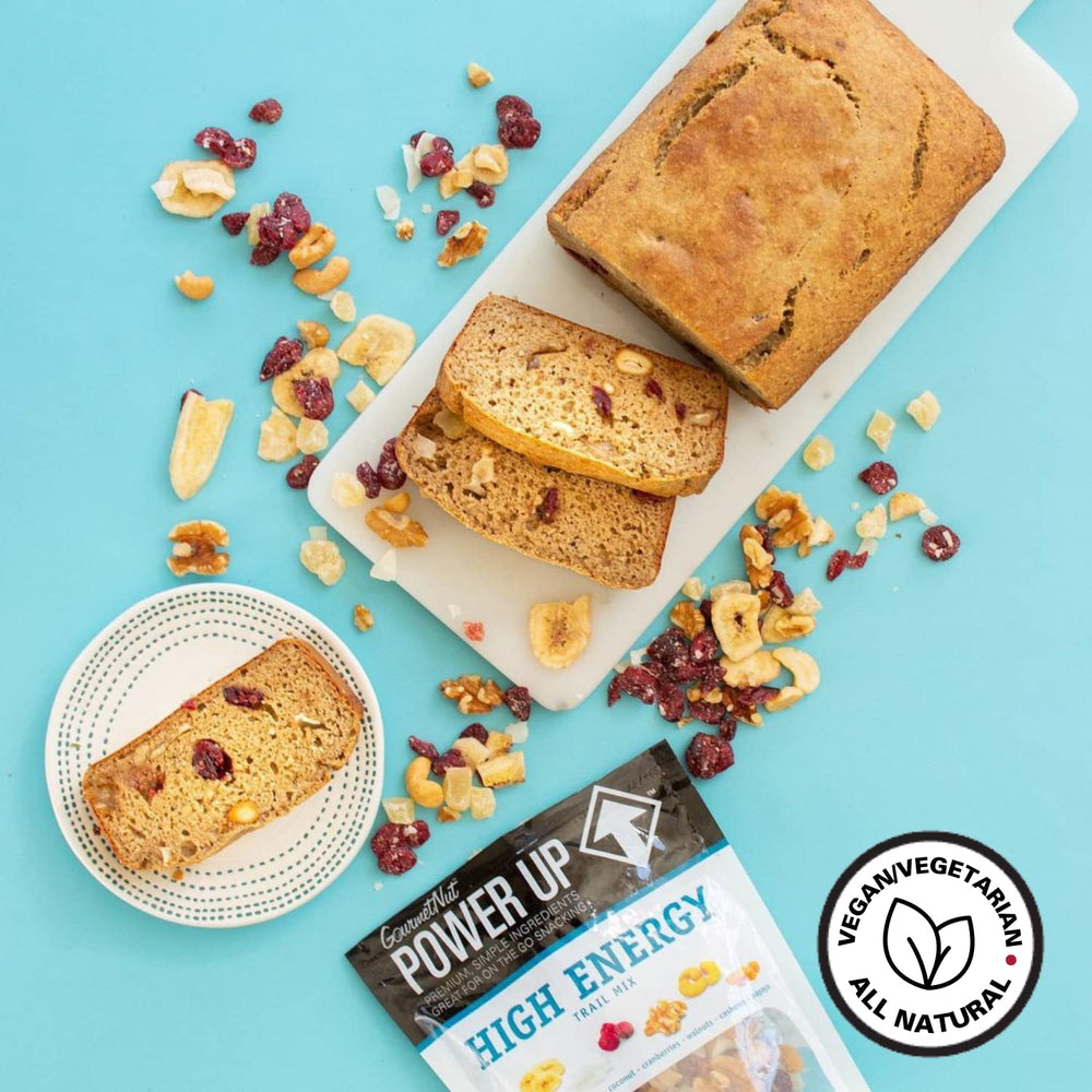 Power Up High Energy Trail Mix keto paleo friendly packaging and options.