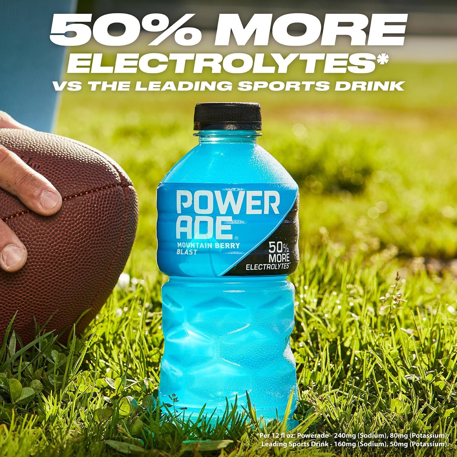 Powerade Electrolyte Zero Sugar Mixed Berry bottle cap with reseal for freshness.
