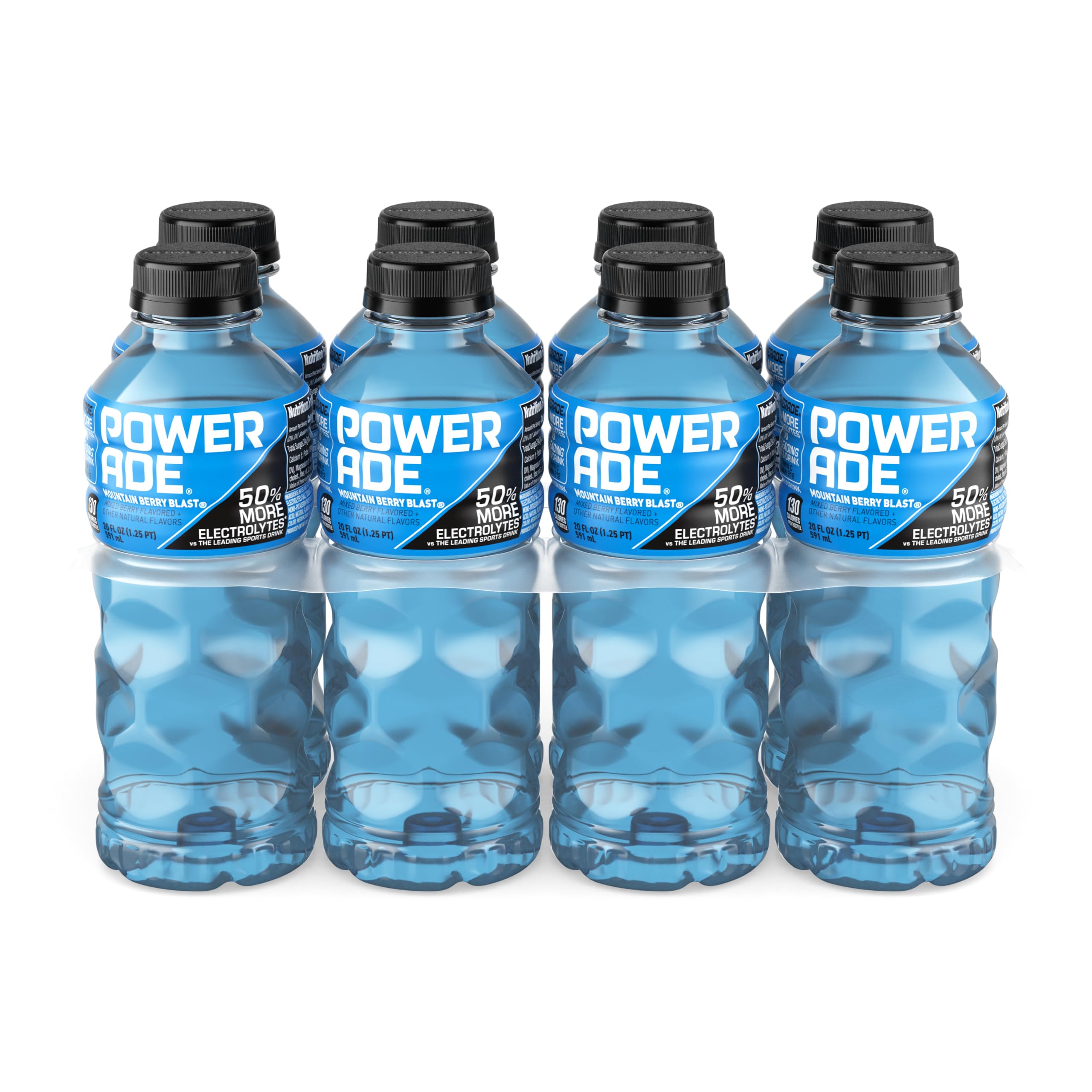 Powerade Mountain Berry Blast ready for on-the-go hydration in a gym bag