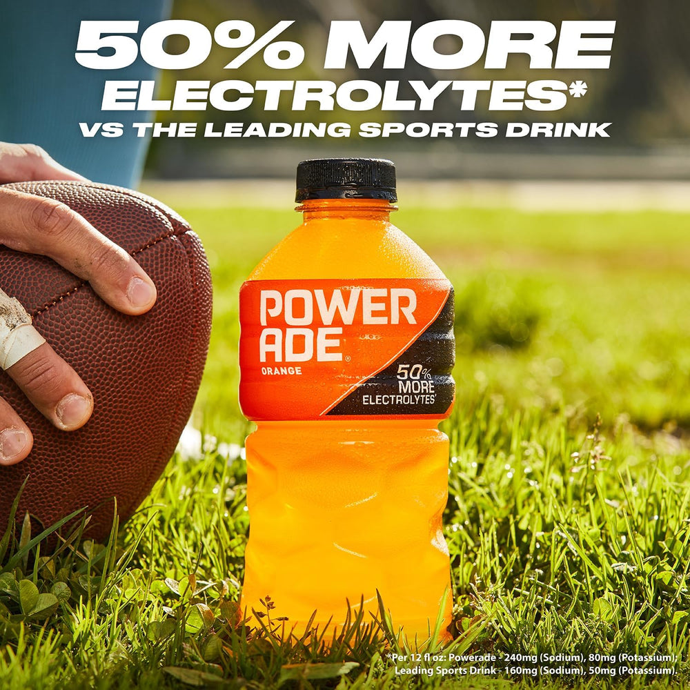 Powerade Orange athlete-energized action demonstrates hydration support in motion.