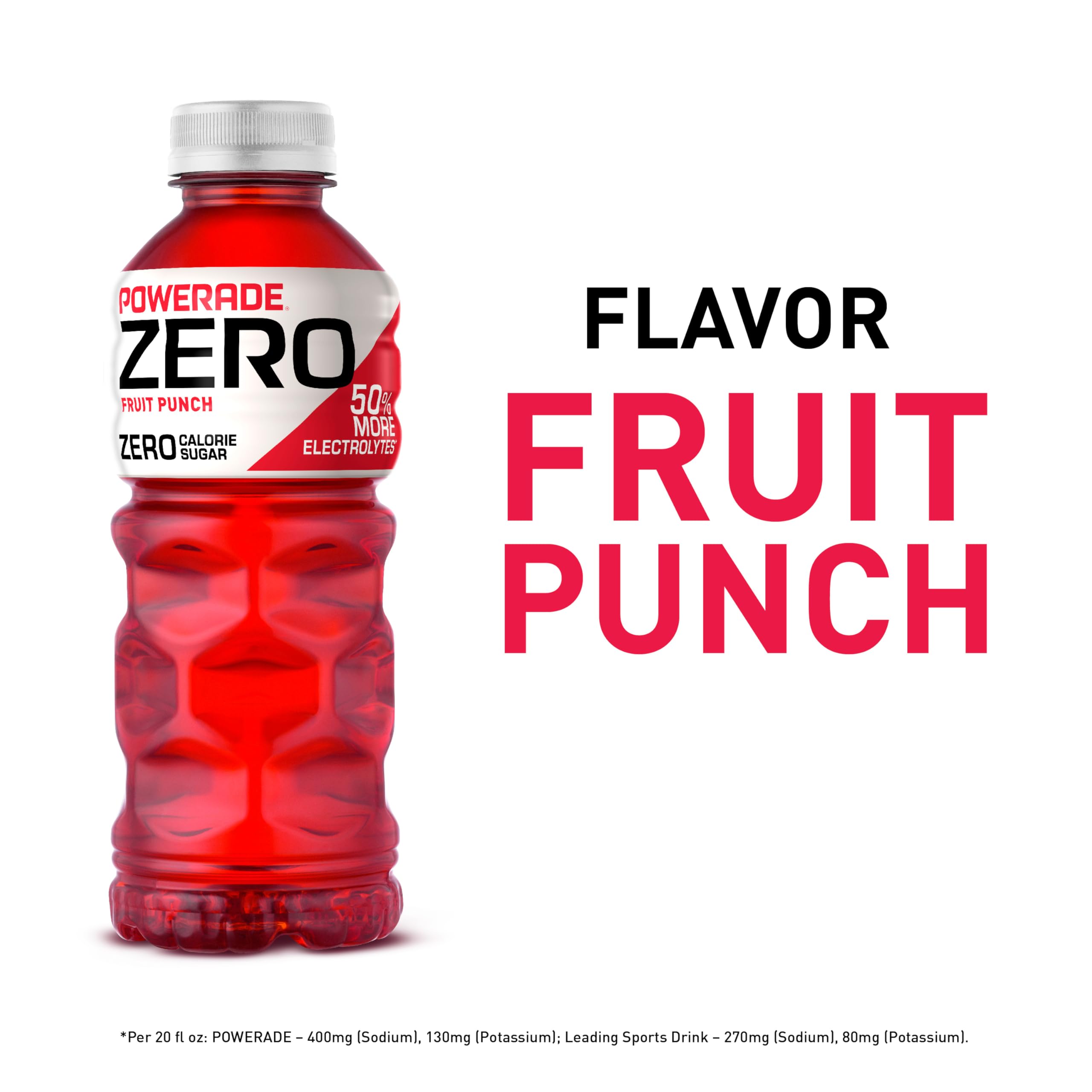 Powerade Zero Fruit Punch 8-pack for on-the-go hydration.
