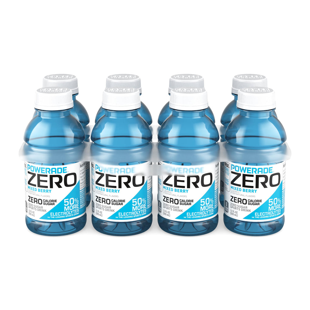 Powerade Zero Mixed Berry bottle front view for workouts hydration