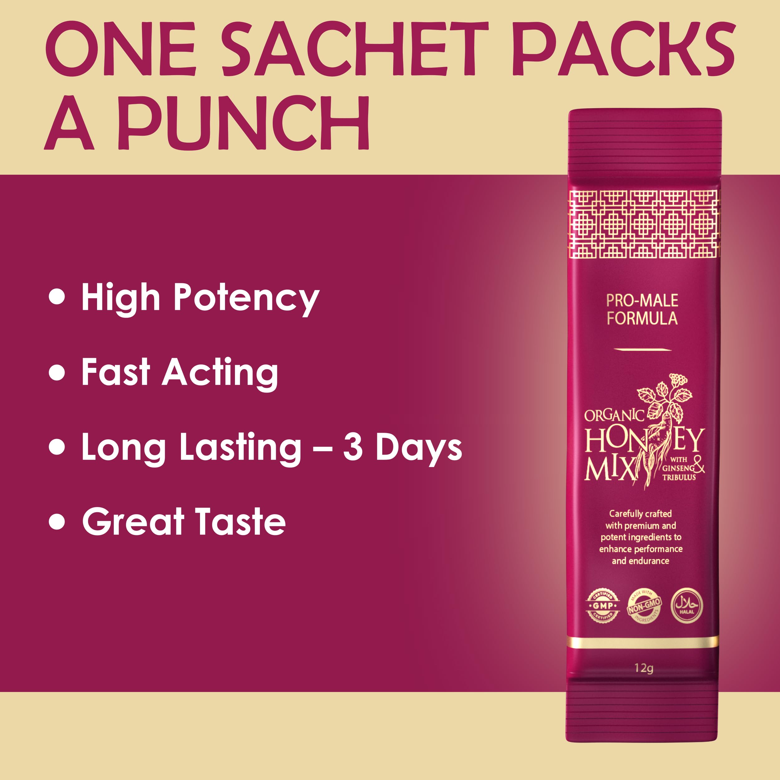 PowerPak Honey Mix with natural bee pollen for daily wellness