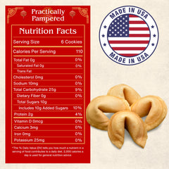 Practically Pampered fortune cookies individually wrapped for parties or office snacks