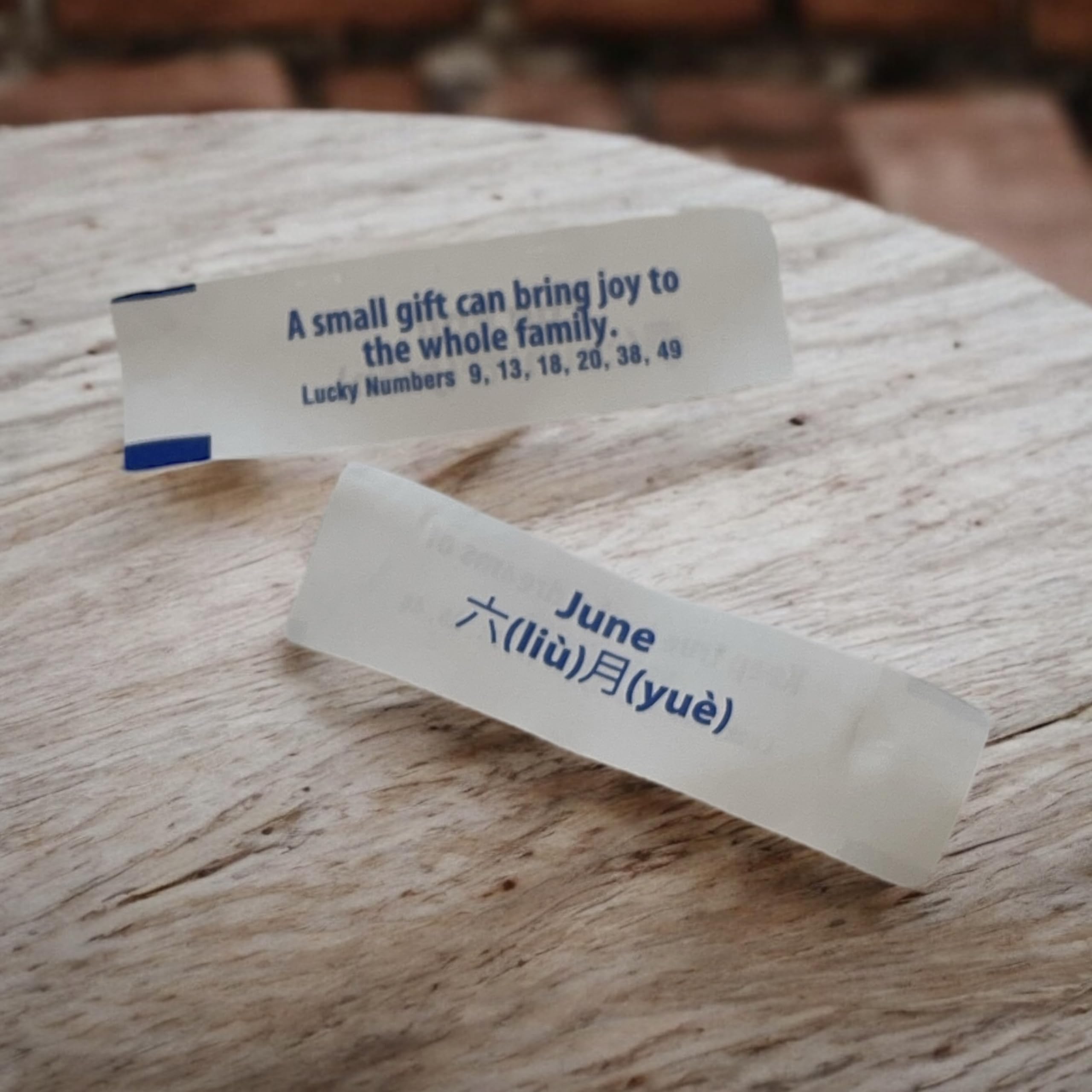 Practically Pampered fortune translation and Chinese characters on fortunes