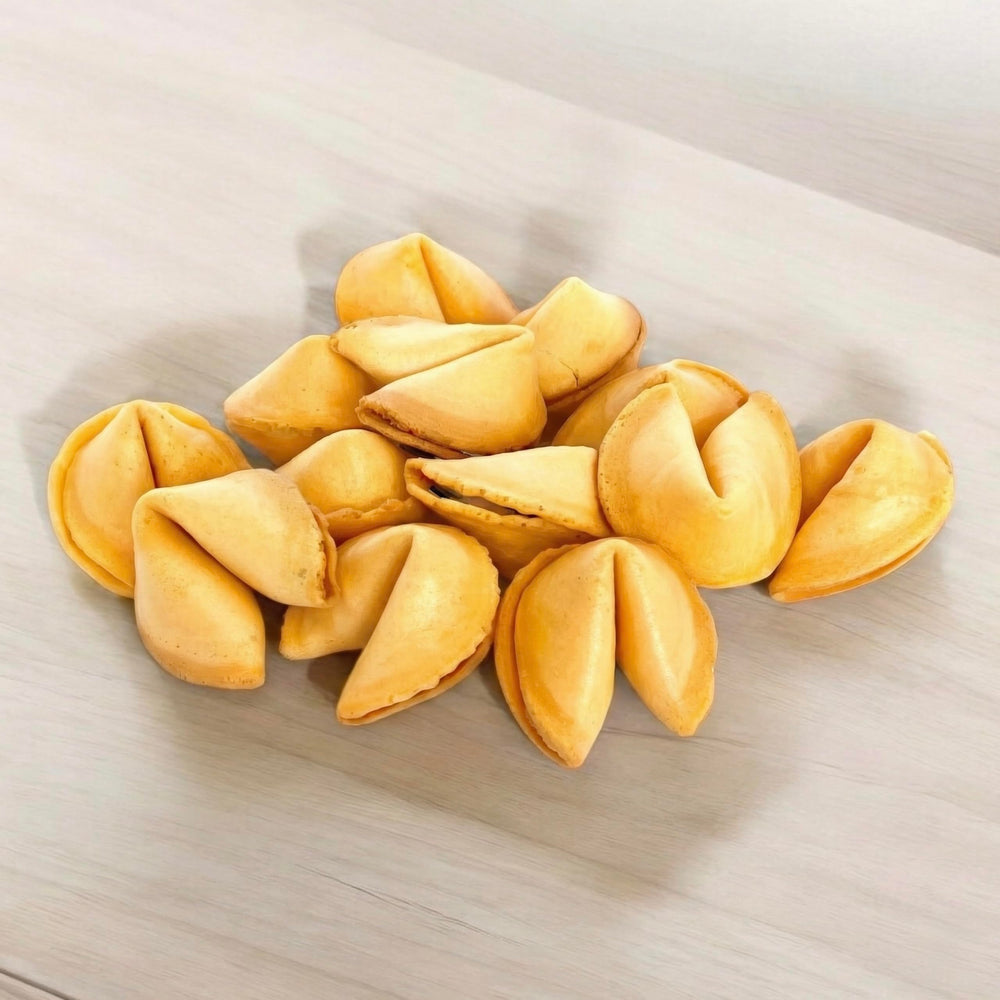 Practically Pampered vanilla-flavored treats with fortunes and translations for fun