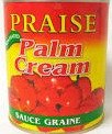Praise Palm Oil Soup bottle shows rich color for flavorful Ghanaian soups.