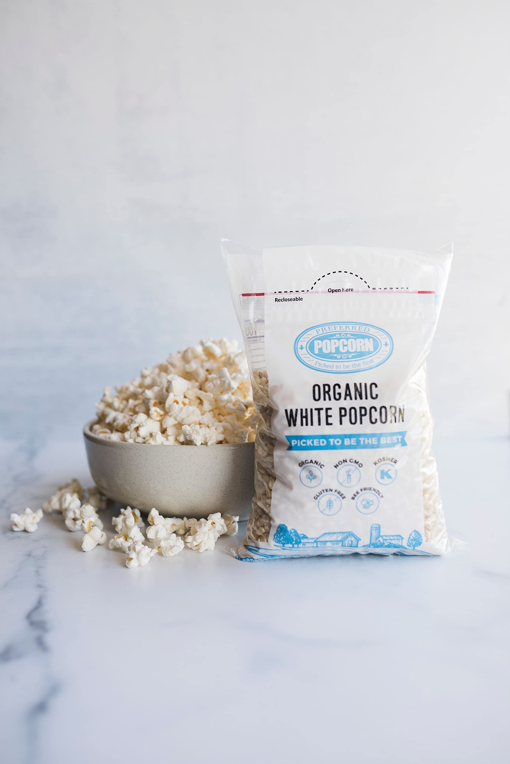Preferred Popcorn movie-theater style kernels for cinema-quality results at home