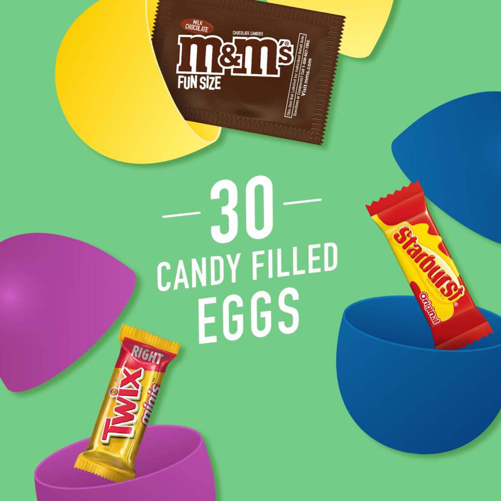 Prefilled Easter eggs filled with candy simplify egg hunt preparations