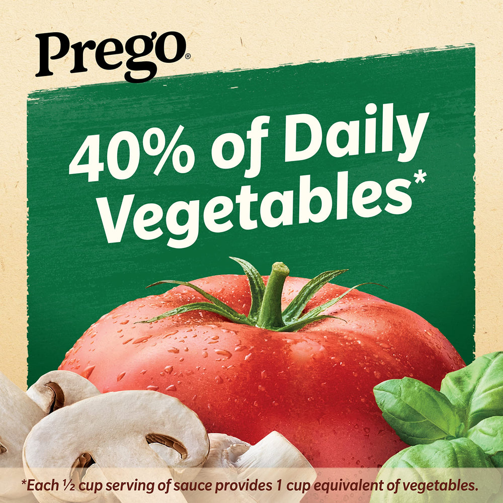 Prego 67-ounce bottle on kitchen counter ideal for family meals.