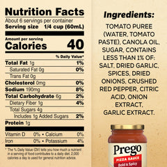 Prego Bold and Spicy ingredients close-up highlighting tomatoes and spices.