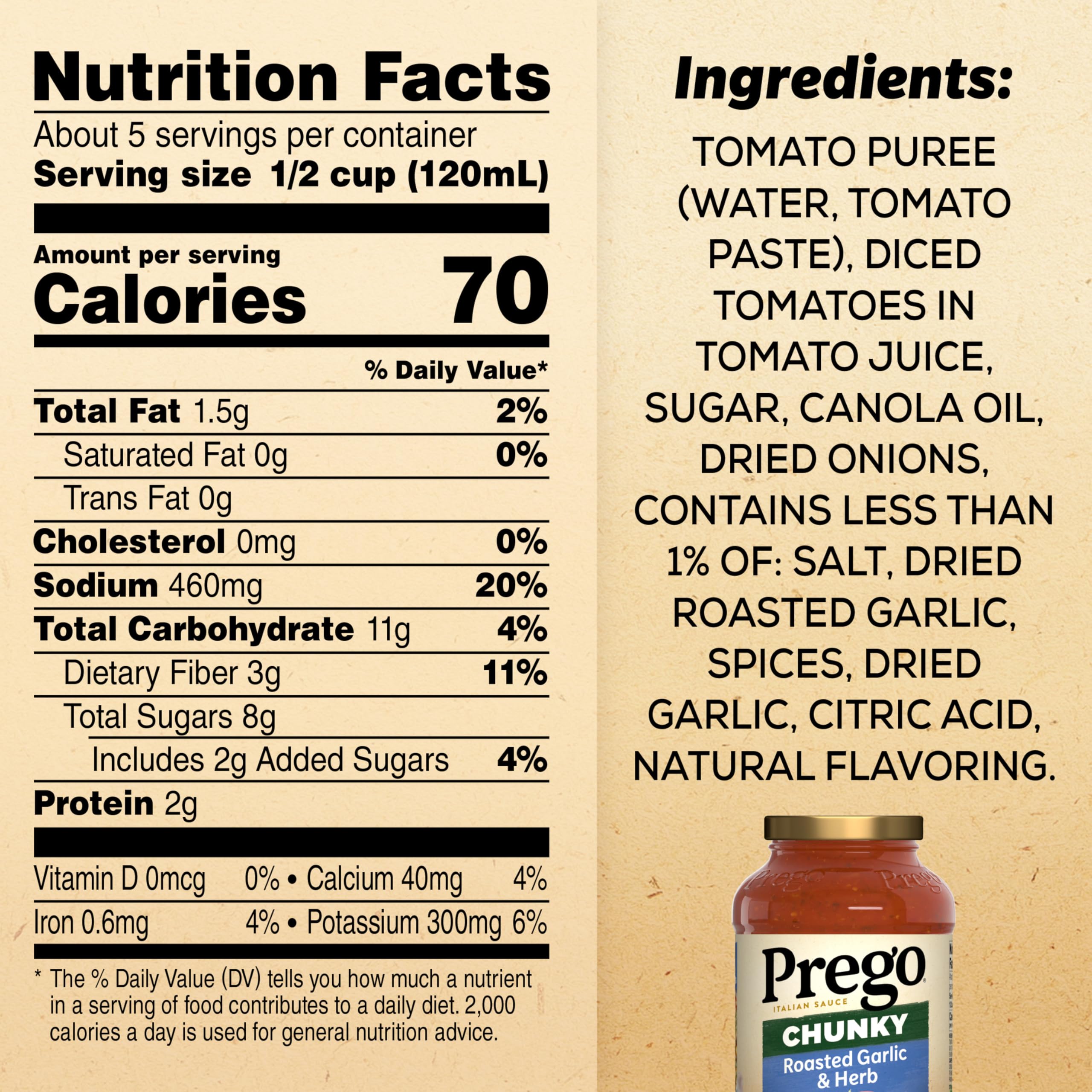 Close-up of Prego sauce ingredients with tomatoes and herbs for vibrant flavor
