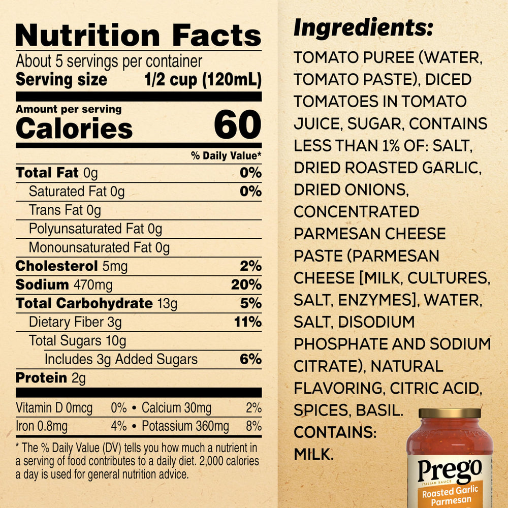 Prego gluten-free pasta sauce jar supports easy gluten-free dinners.