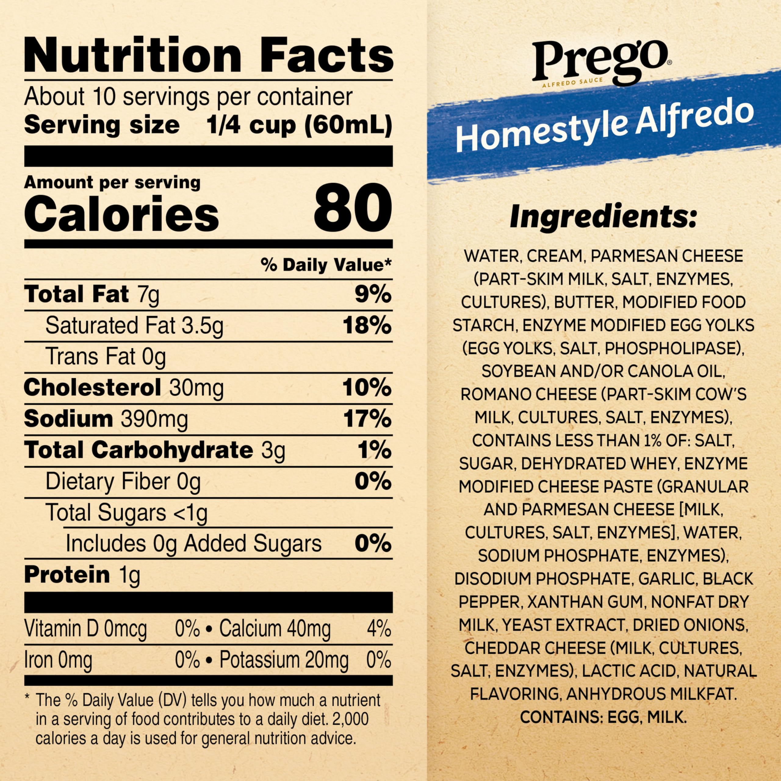 Close-up of Prego Alfredo sauce swirl highlighting rich creaminess and smooth consistency.