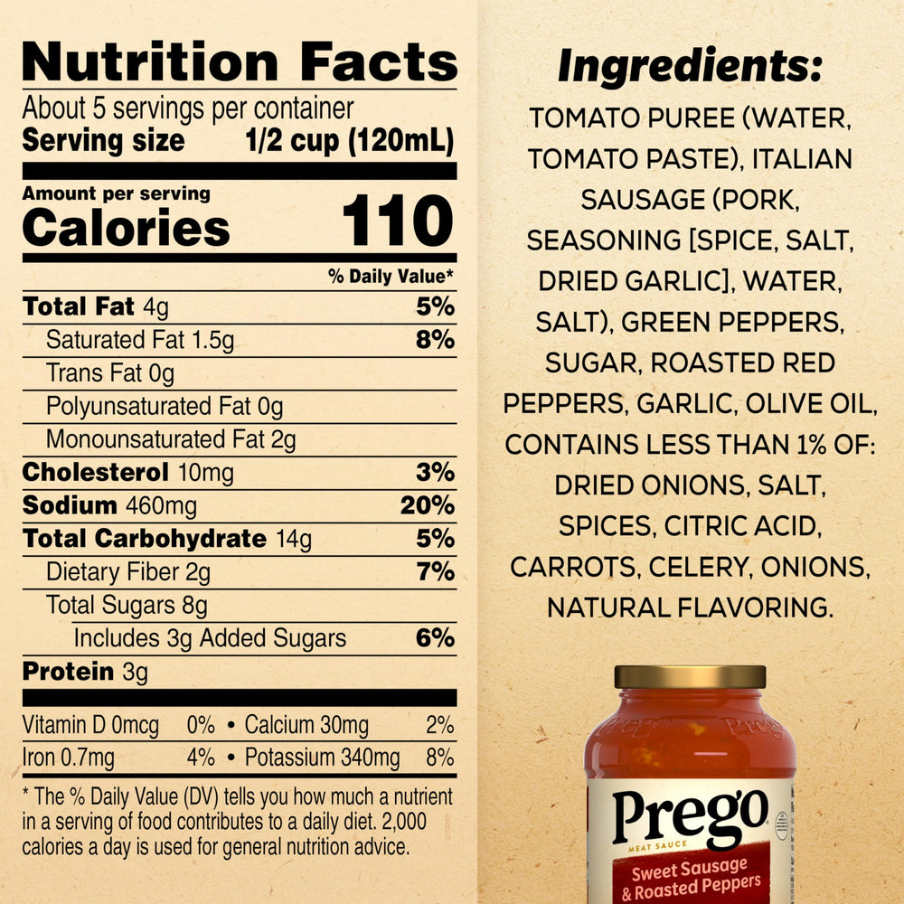 Close-up of Prego sauce thick and smooth texture with tomatoes.