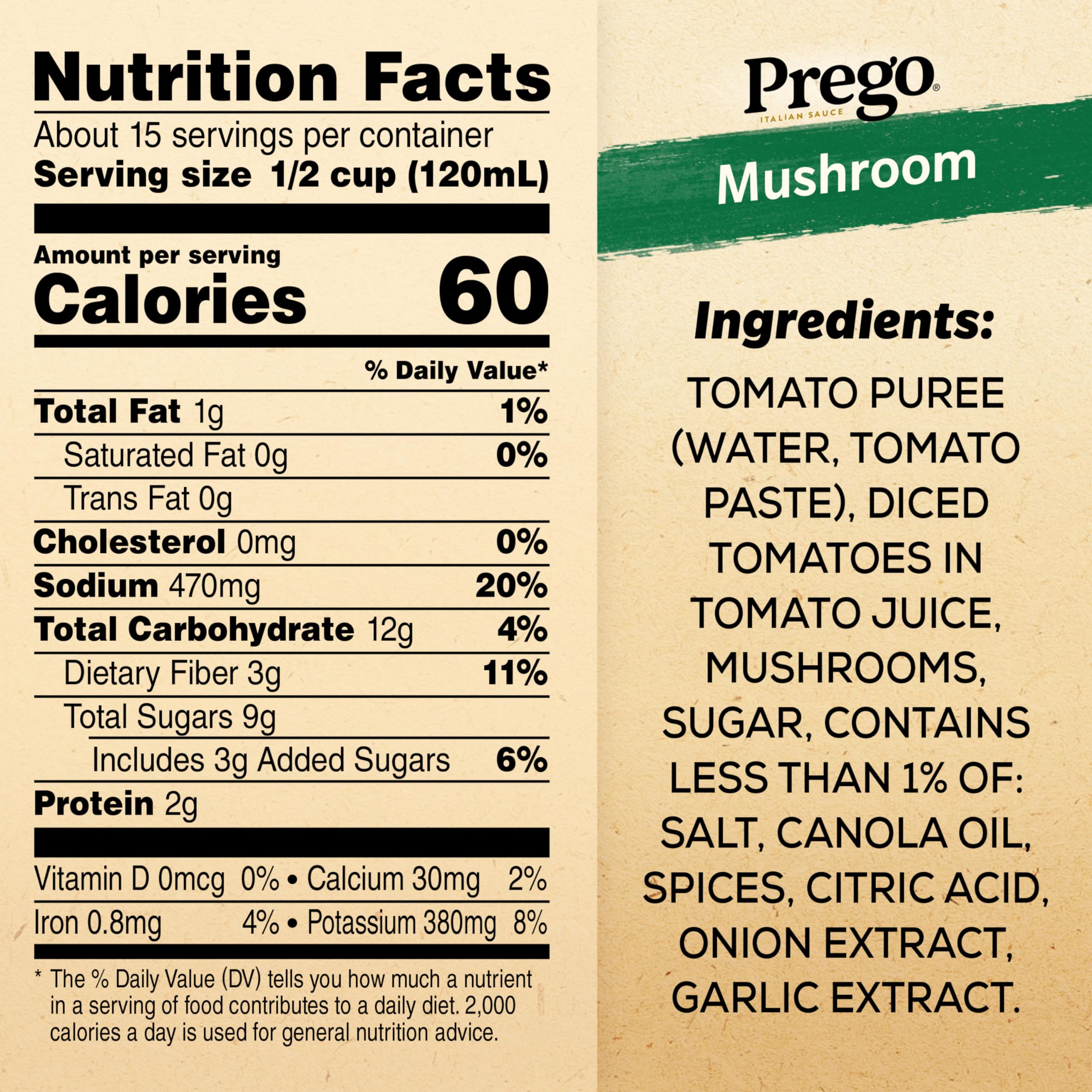 Prego thick, smooth sauce highlighting vine-ripened tomatoes for easy weeknight dinners.