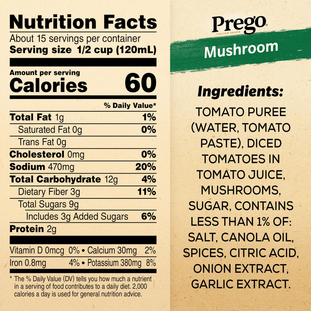 Prego thick, smooth sauce highlighting vine-ripened tomatoes for easy weeknight dinners.