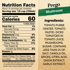 Prego thick, smooth sauce highlighting vine-ripened tomatoes for easy weeknight dinners.