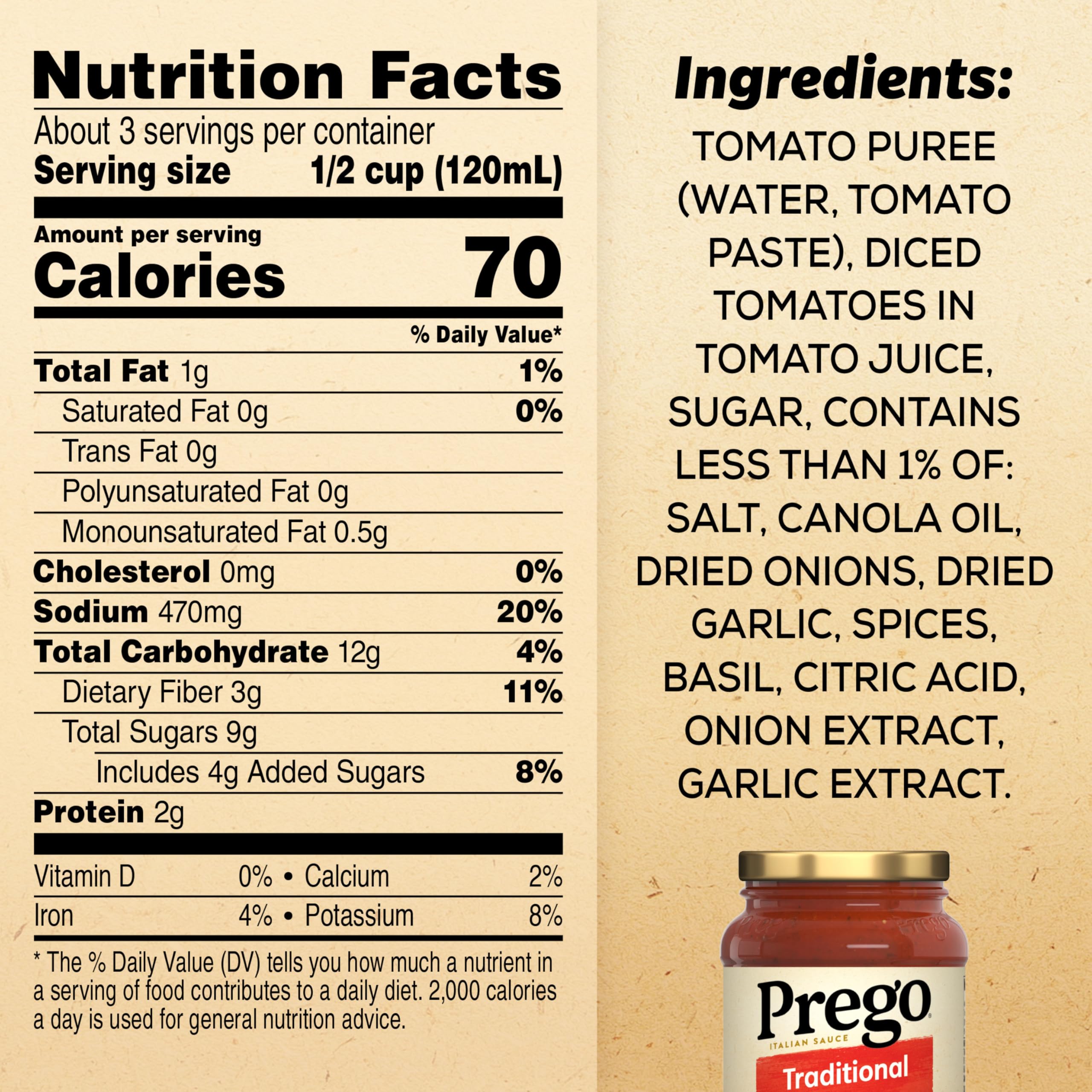 Prego sauce close-up shows thick, smooth texture ideal for coating pasta evenly