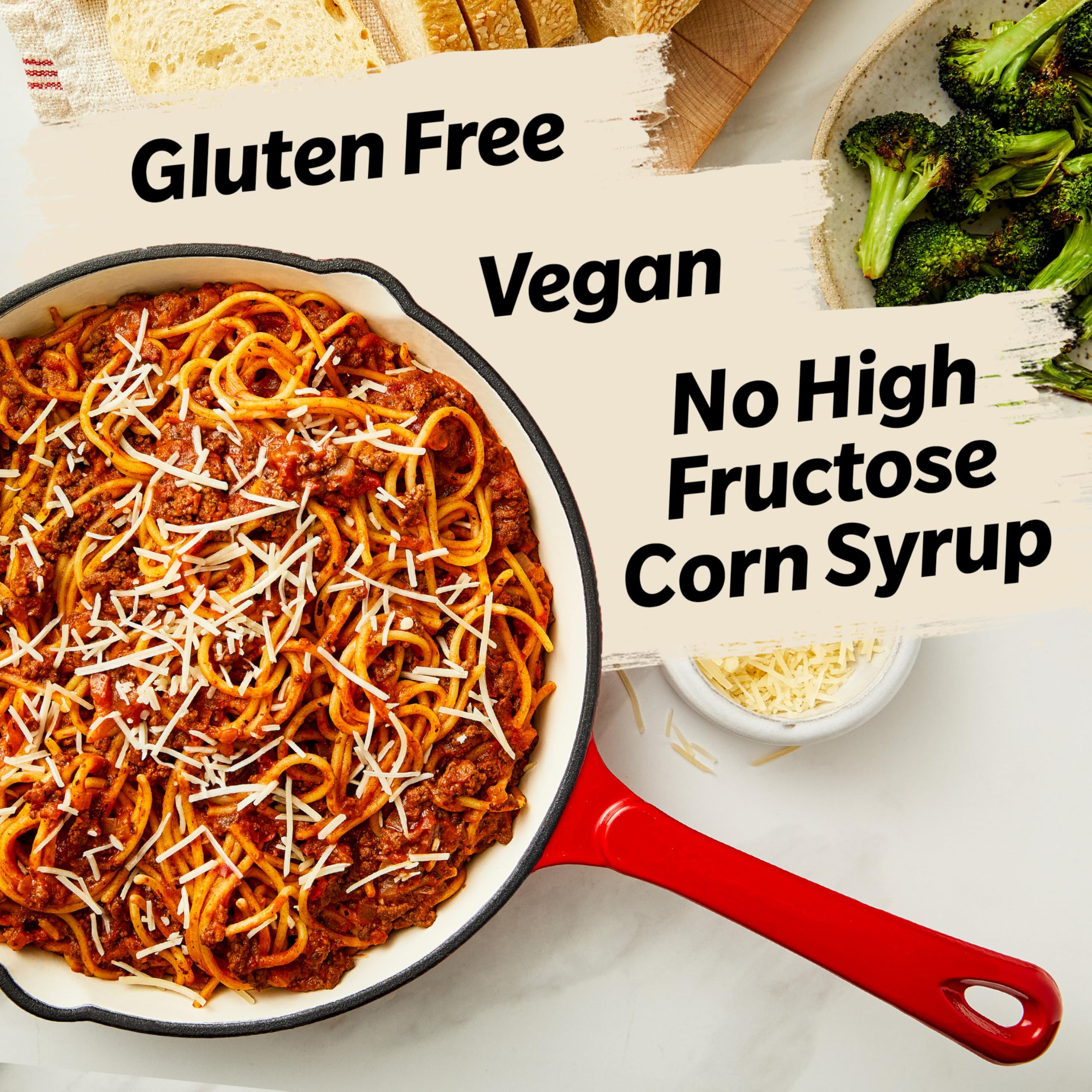 Prego sauce is vegan and gluten-free with no artificial colors.